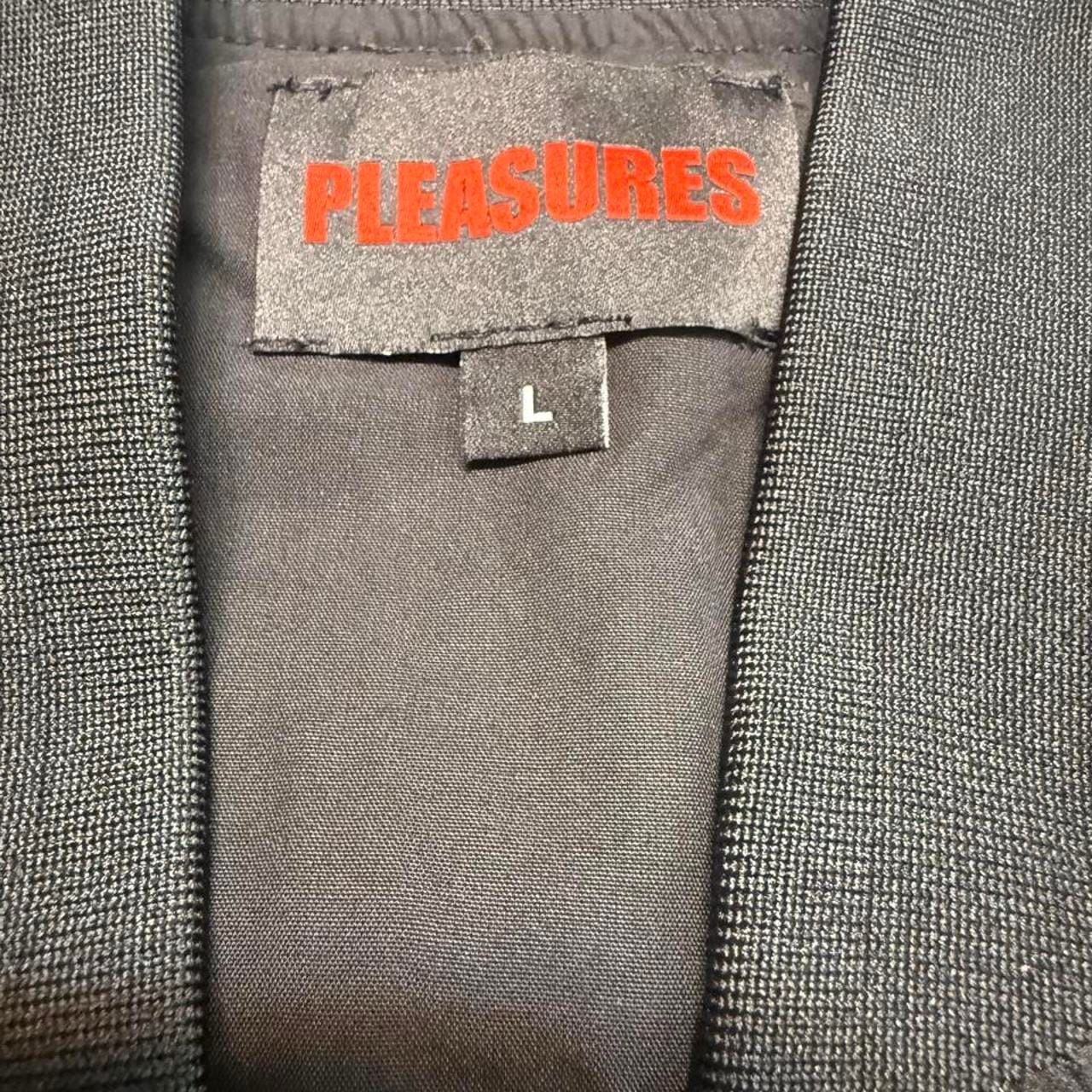Pleasures Black Pleated Bomber Jacket Size L 4