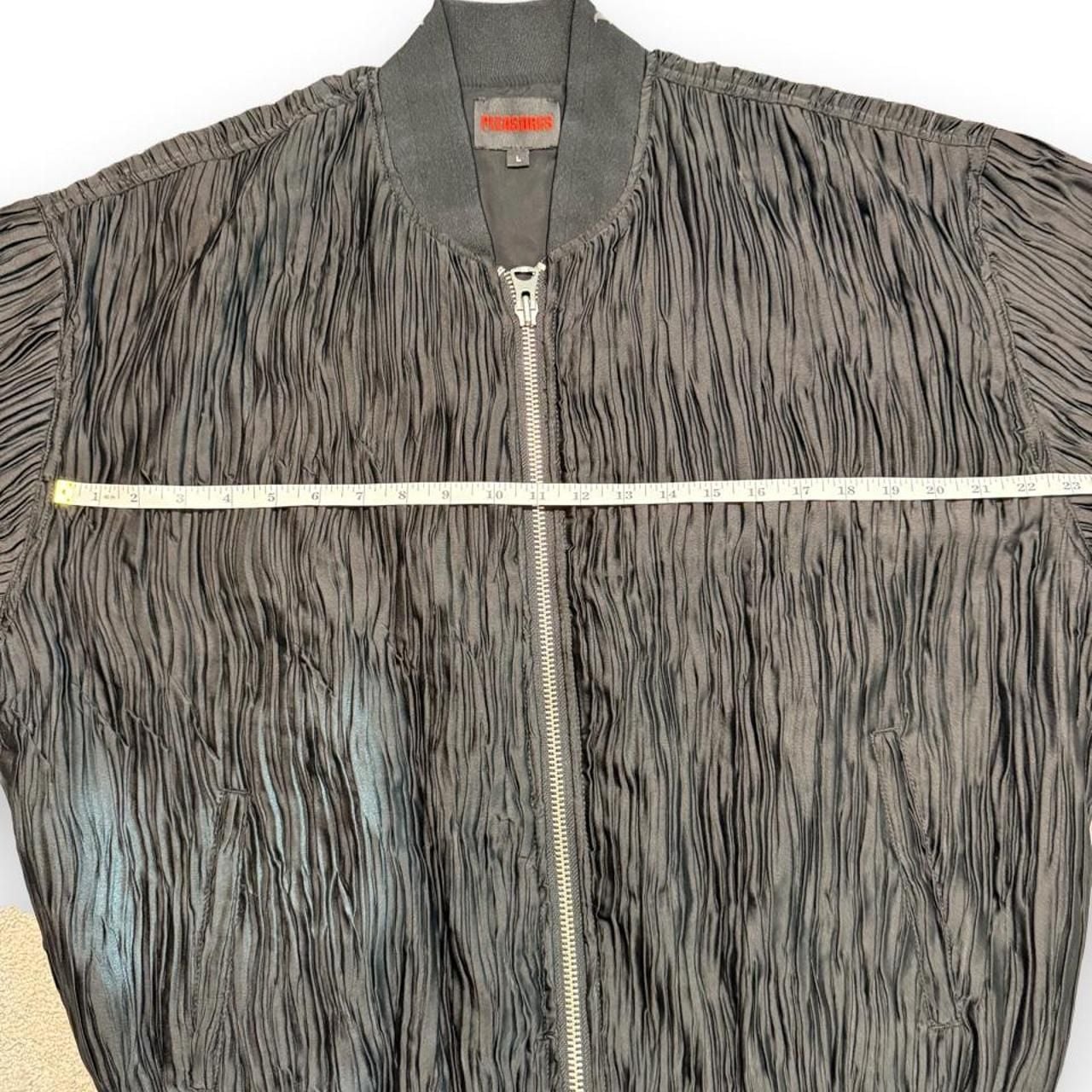 Pleasures Black Pleated Bomber Jacket Size L 6