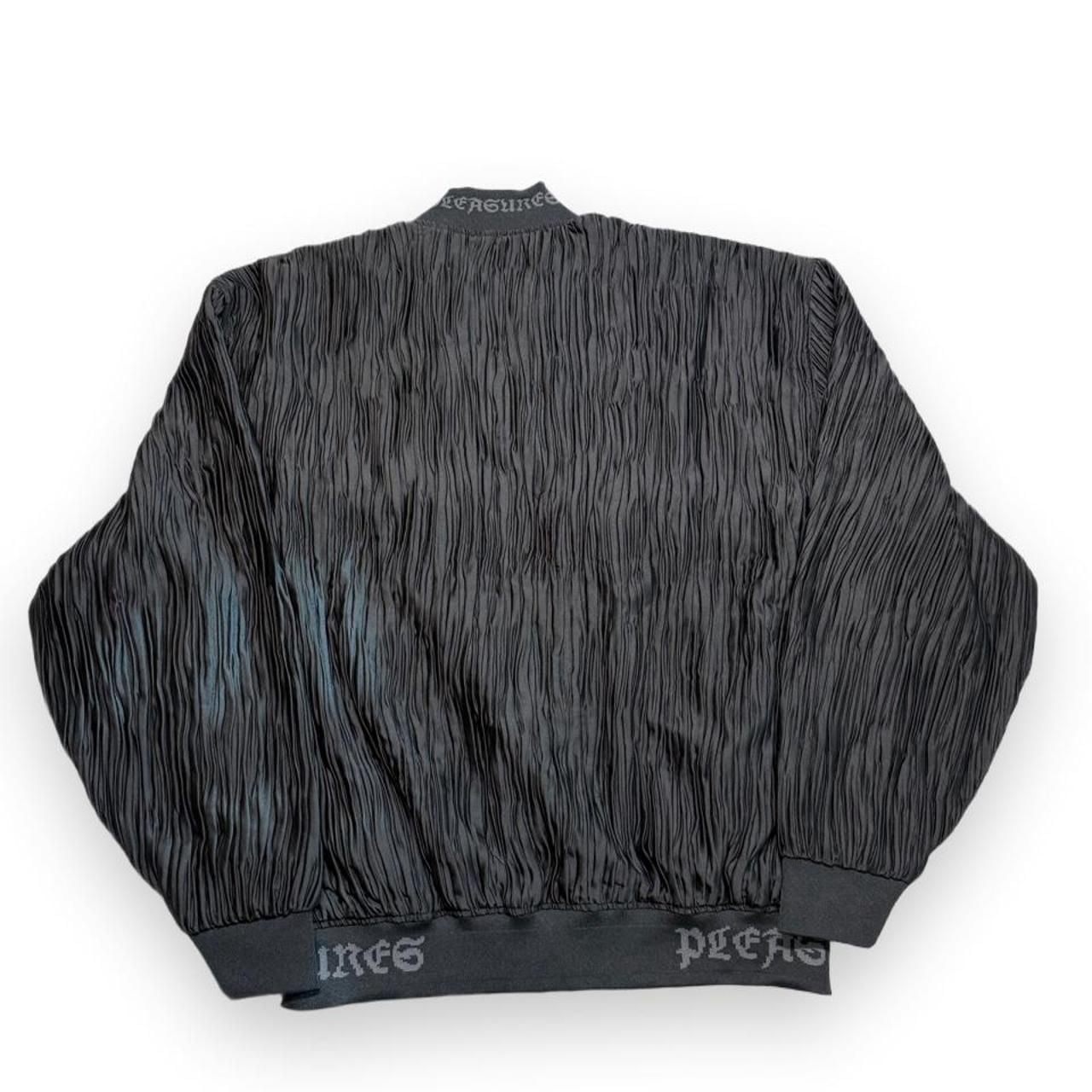 Pleasures Black Pleated Bomber Jacket Size L 8