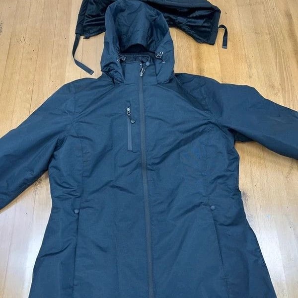Port Authority Black Insulated Hooded Winter Jacket