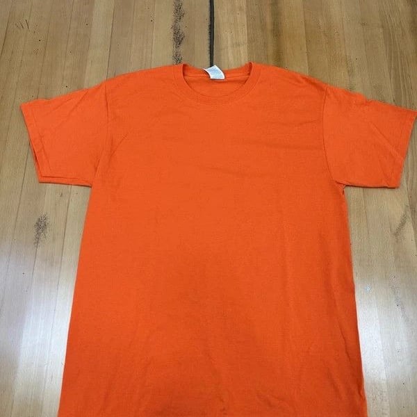 Jerzees Orange Crew Neck T-Shirt Size L
