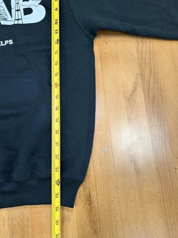 Port & Co Black Pullover Fleece Hoodie With Flag Patch Size M 5
