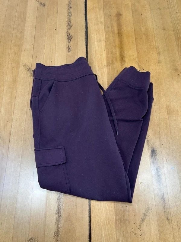 Unbranded Plum Purple Cargo Jogger Sweatpants 5