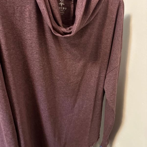 Women’s large nwt Soybu long sleeve purple funnel neck shirt thumb holes