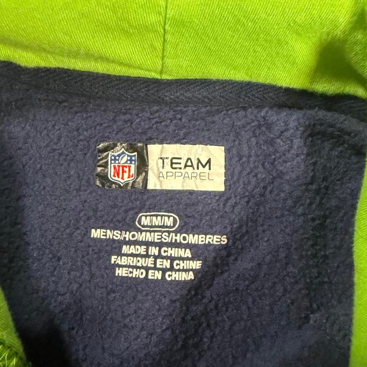 NFL Seattle Seahawks Hoodie Size M Blue Neon Green Sweatshirt 4