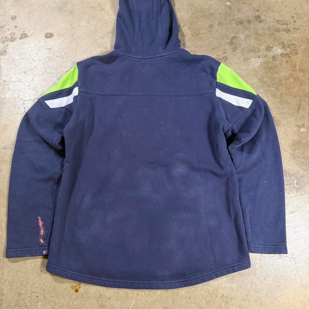 NFL Seattle Seahawks Hoodie Size M Blue Neon Green Sweatshirt 7