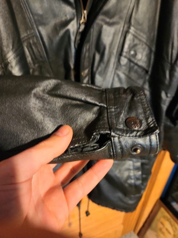 Vintage 90s Phase Two Multi-Pocket Black Genuine Leather Utility Parka Jacket - Men's XL 8