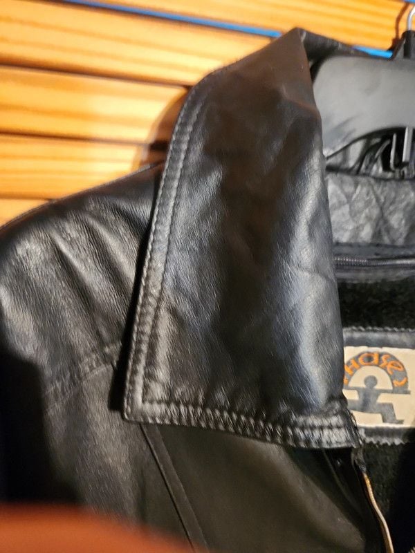 Vintage 90s Phase Two Multi-Pocket Black Genuine Leather Utility Parka Jacket - Men's XL 9