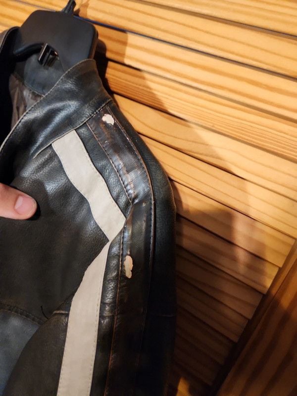 Vintage Arizona Jean Co. Moto Jacket Men's XL | Dark Brown Cafe Racer with Sleeve Stripes Y2K 13