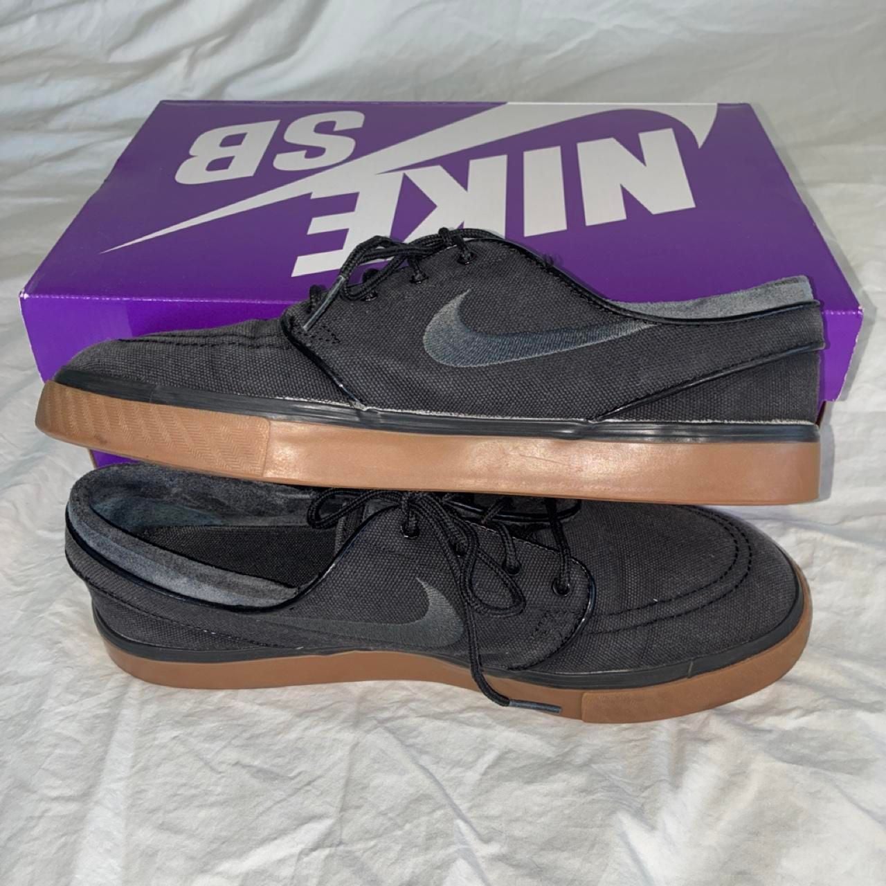 Nike SB Stefan Janoski Size 8.5 Black Gum Sole Skate Shoes 7