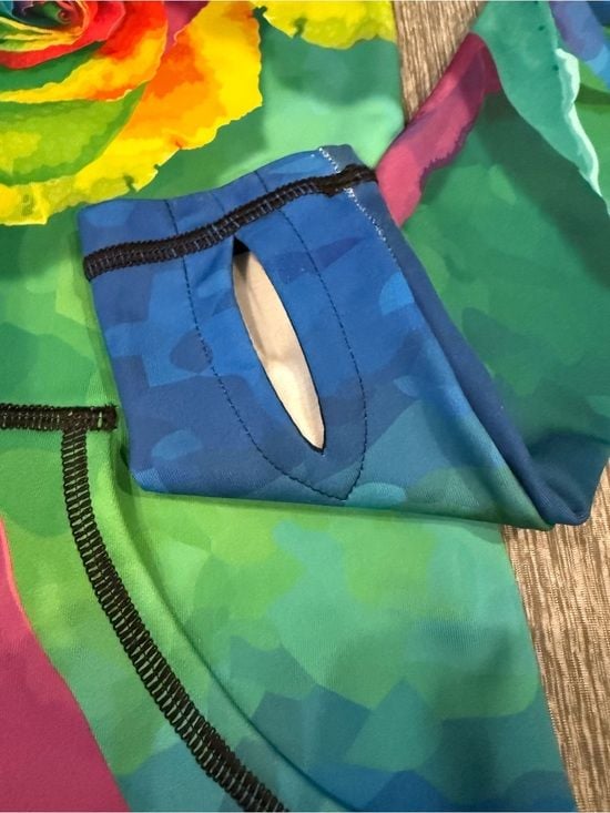 INKnBURN Rainbow Rose Print Zip Hoodie Jacket 6