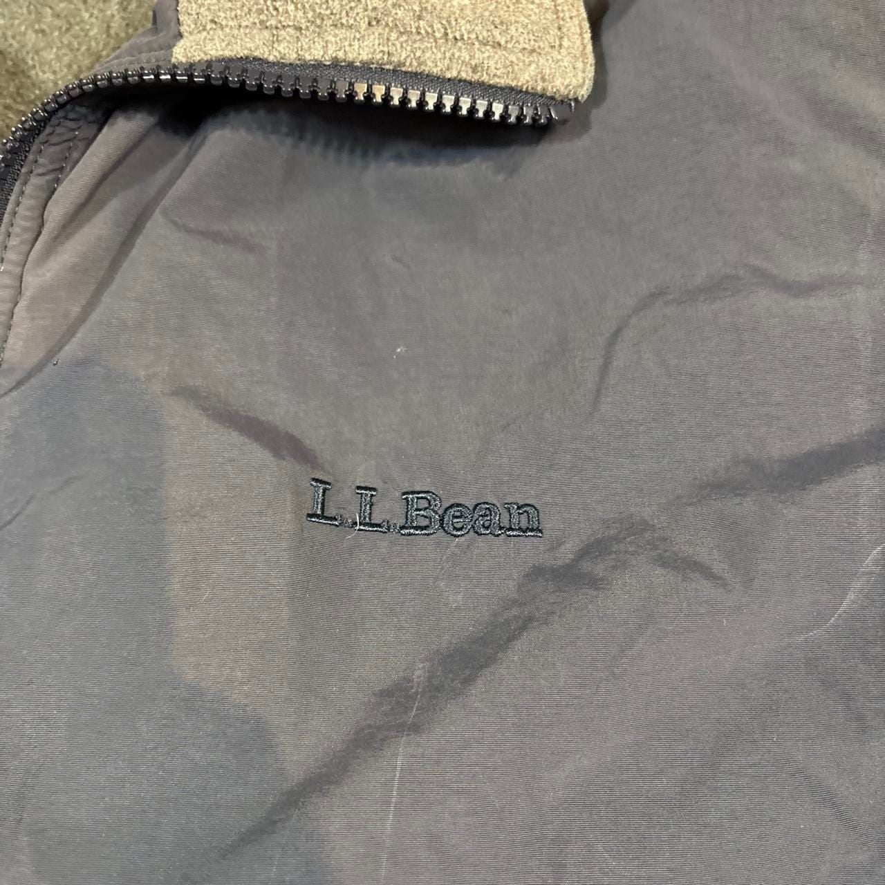 L.L. Bean Vintage Fleece Lined Jacket Size M Reg Blue Full Zip 3