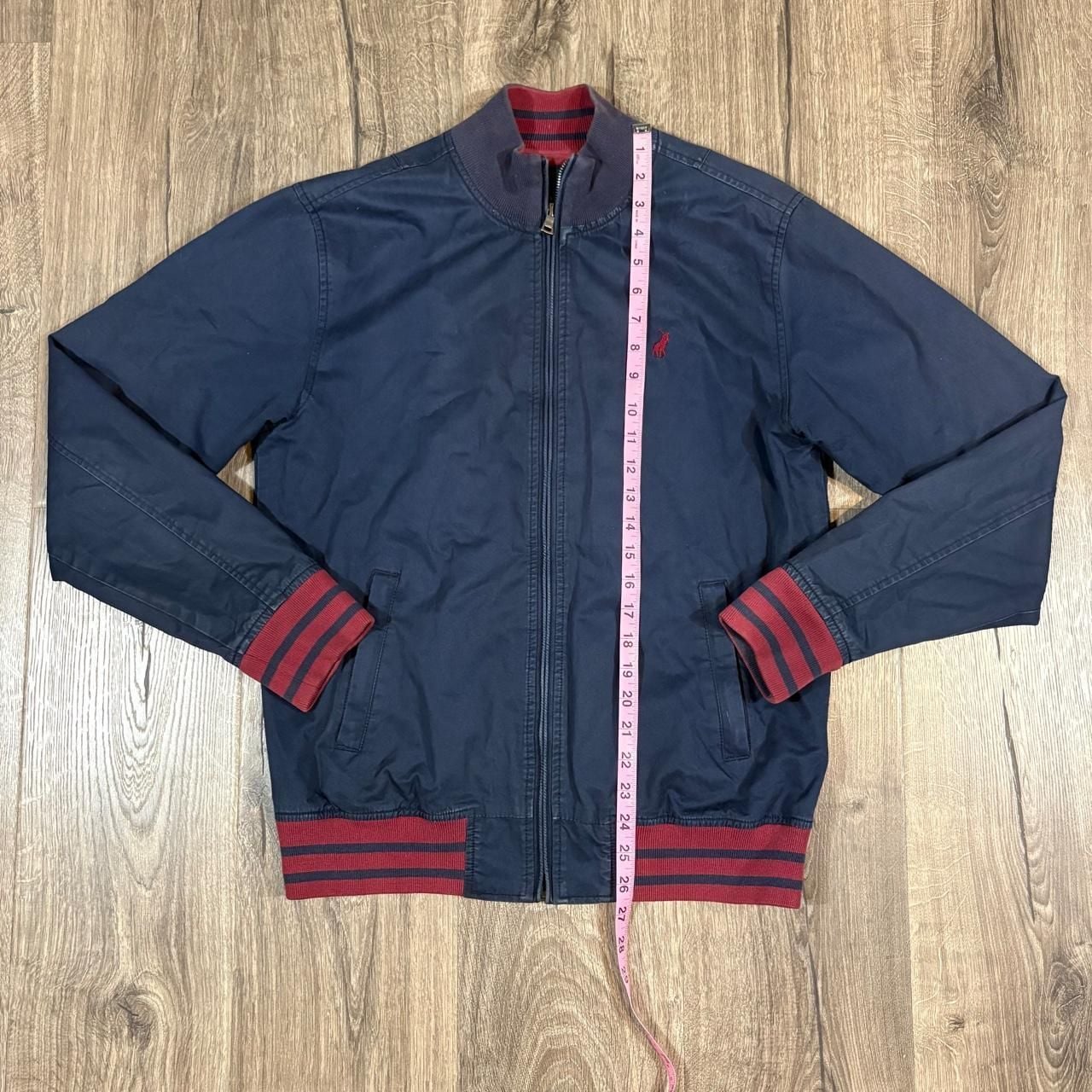 Polo Ralph Lauren Bomber Jacket Size M Navy Red Full Zip 9