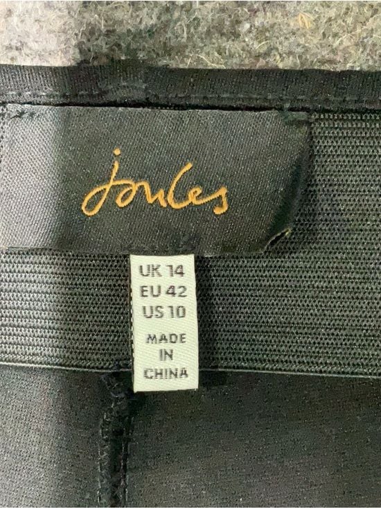 Joules Black Coated Pants Size 10 Skinny Equestrian Quiet Luxury Fall 8