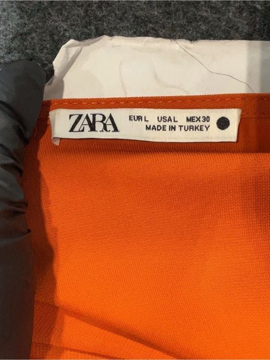Zara Orange Cutout Mini Dress Women’s Large Long Sleeve Bodycon 8