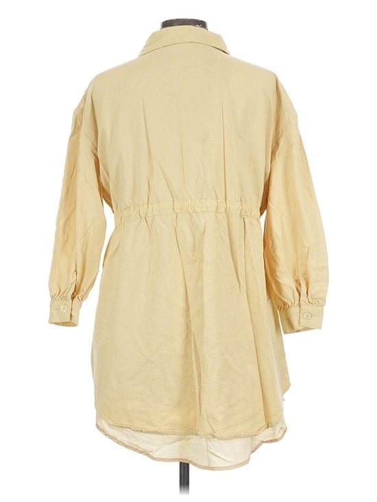 Nasty Gal Yellow Utility Shirt Dress Women’s US 10 Drawstring Waist 4