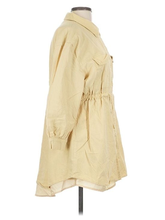 Nasty Gal Yellow Utility Shirt Dress Women’s US 10 Drawstring Waist 5