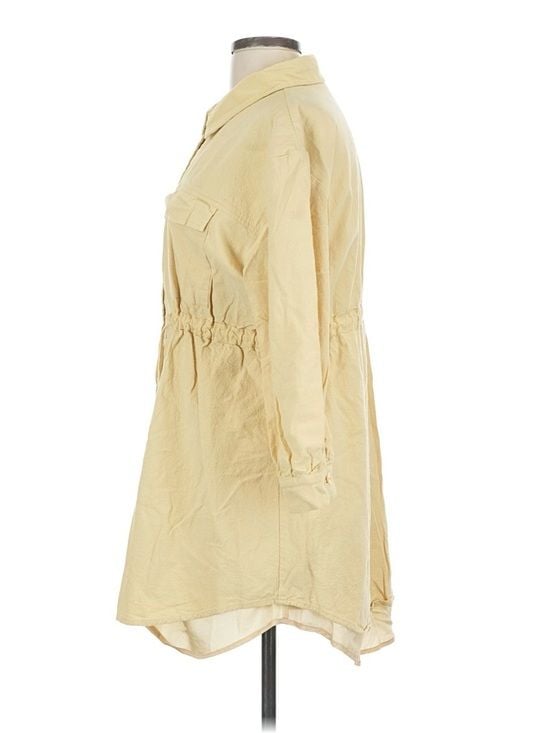 Nasty Gal Yellow Utility Shirt Dress Women’s US 10 Drawstring Waist 6
