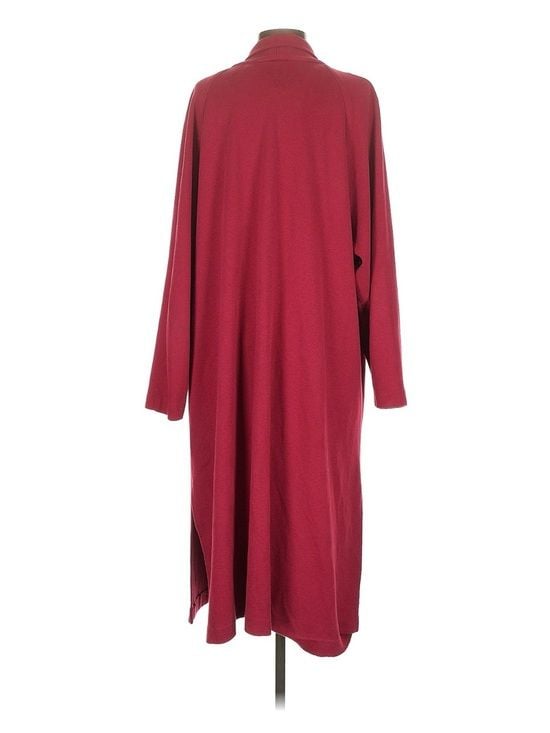 Harper Greer Burgundy Long Cardigan Tie Front Duster Fall Quiet Luxury 5