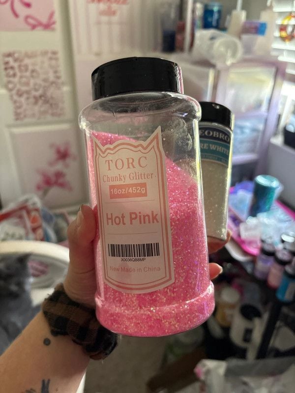 Pink and white glitter bundle 2