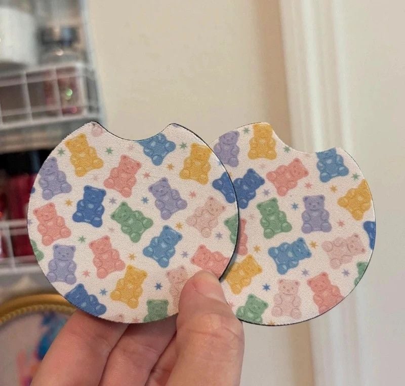 Cute gummy bear Car coasters 2
