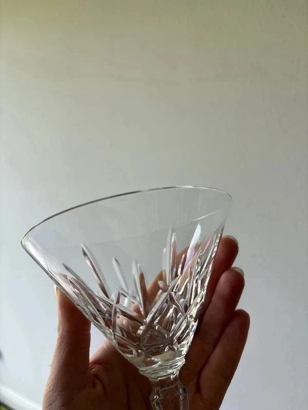 Vintage Gorham Crystal 7” Cut Glass Water Wine Goblet West Germany 8