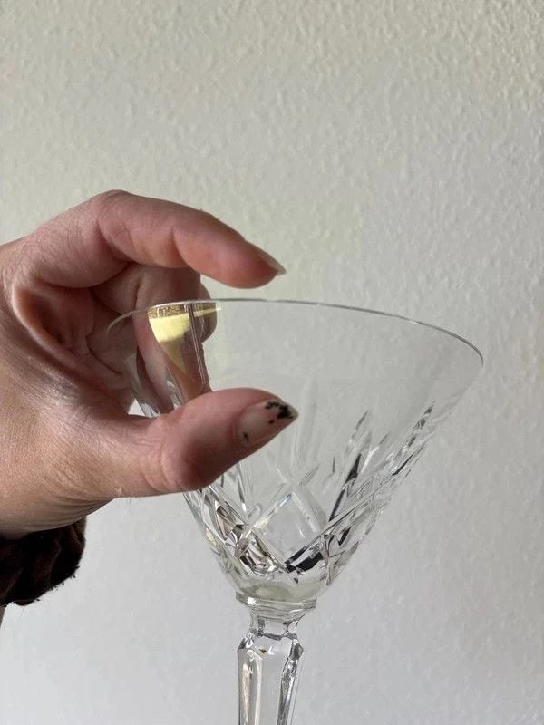 Vintage Gorham Crystal 7” Cut Glass Water Wine Goblet West Germany 9