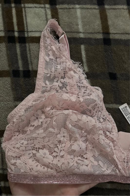 Dream Angels pink lace bling bra XL 8