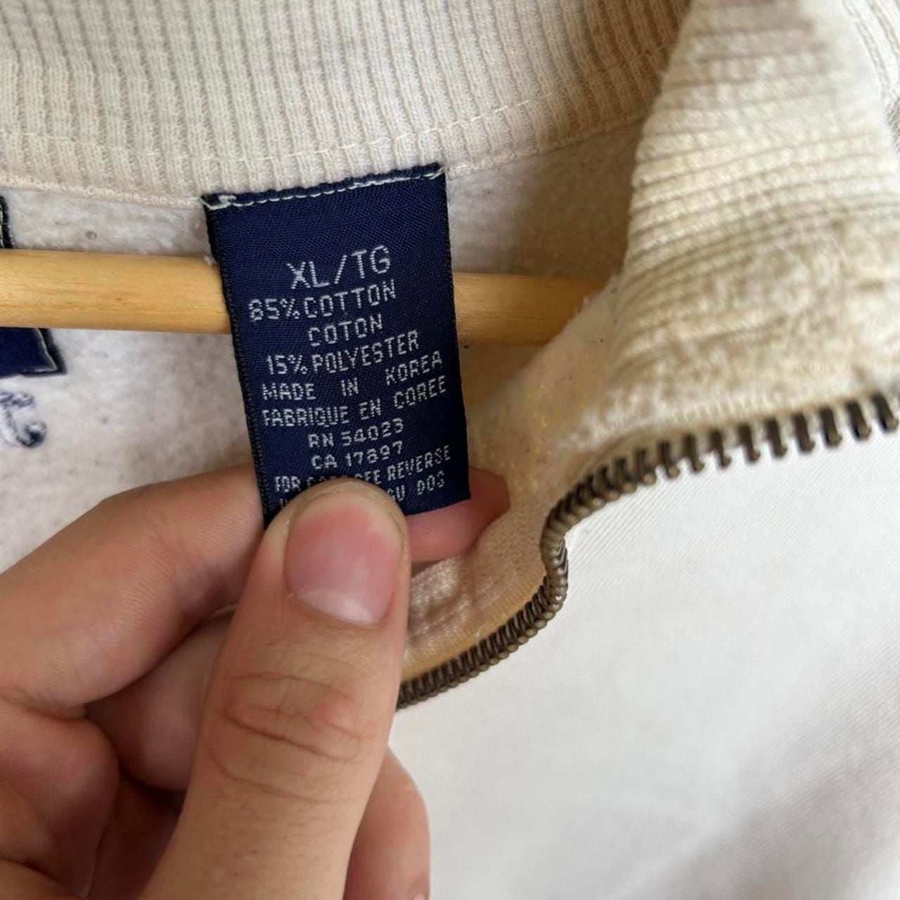 Vintage Gap 1/4 Zip Sweatshirt Size XL Off White Pullover JMK Monogram 5