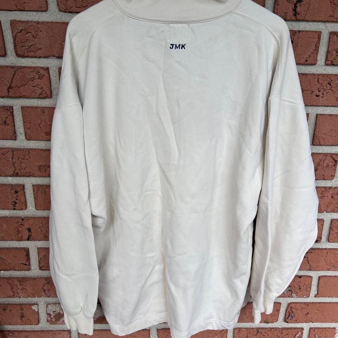 Vintage Gap 1/4 Zip Sweatshirt Size XL Off White Pullover JMK Monogram 6