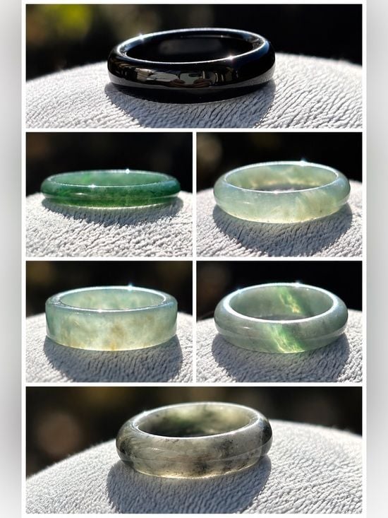 PICK 1 Natural Jade Rings | Water Jade | Sizes 7.5–7.8 Premium Quality 1