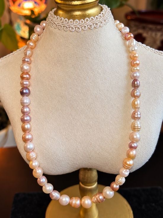 Baroque Freshwater Pearl Necklace 4-11mm | Candy Colors | 23” extension 2