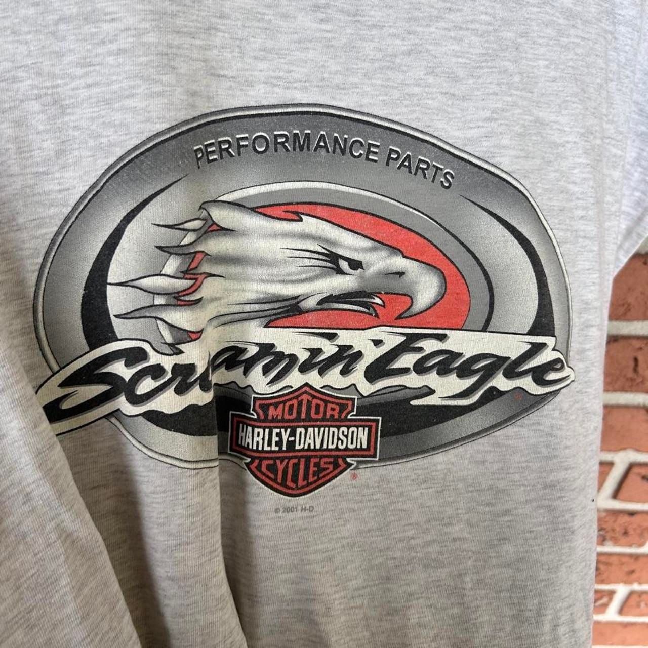 Harley-Davidson Screamin Eagle Sleeveless T-Shirt Gray Vintage 2001 3