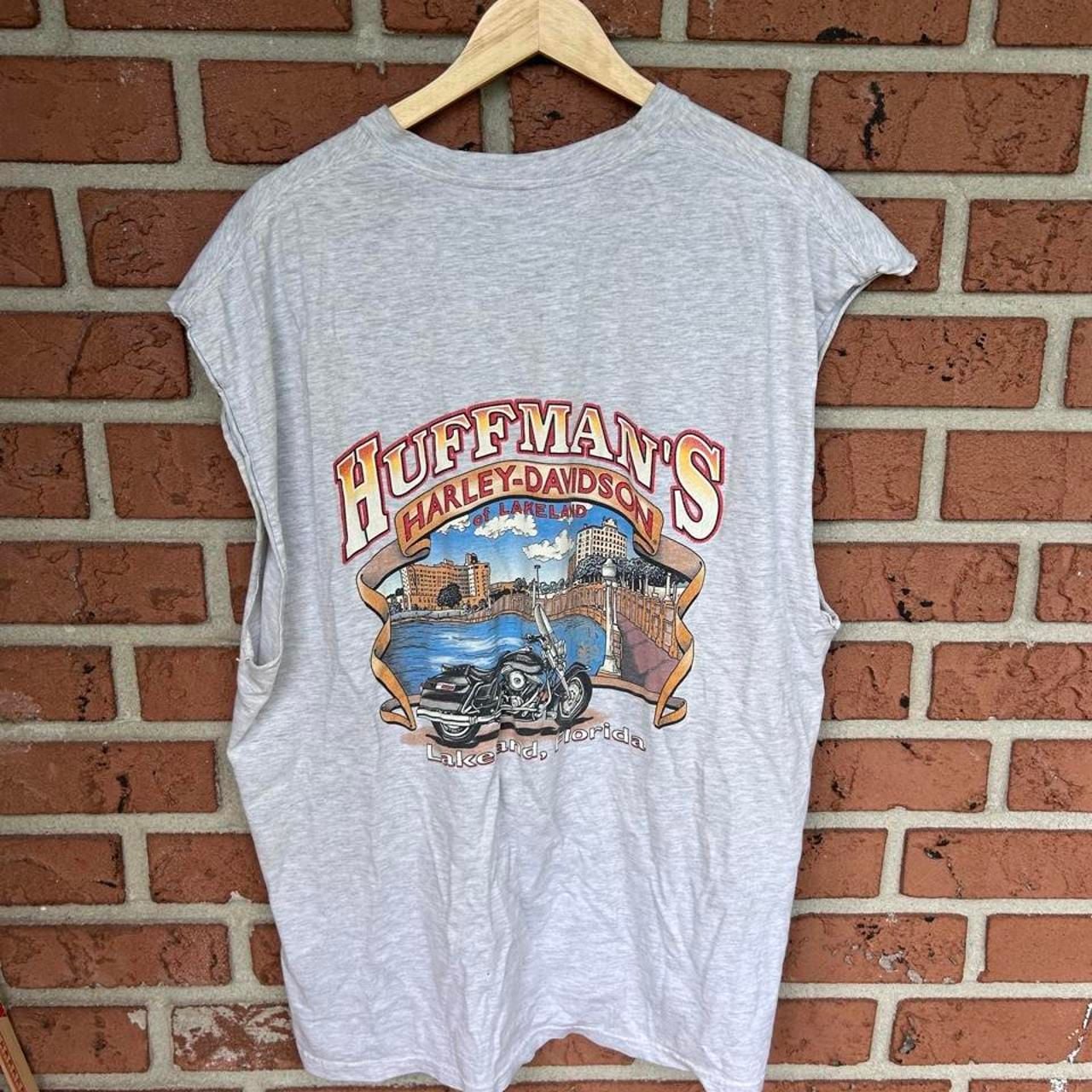 Harley-Davidson Screamin Eagle Sleeveless T-Shirt Gray Vintage 2001 5