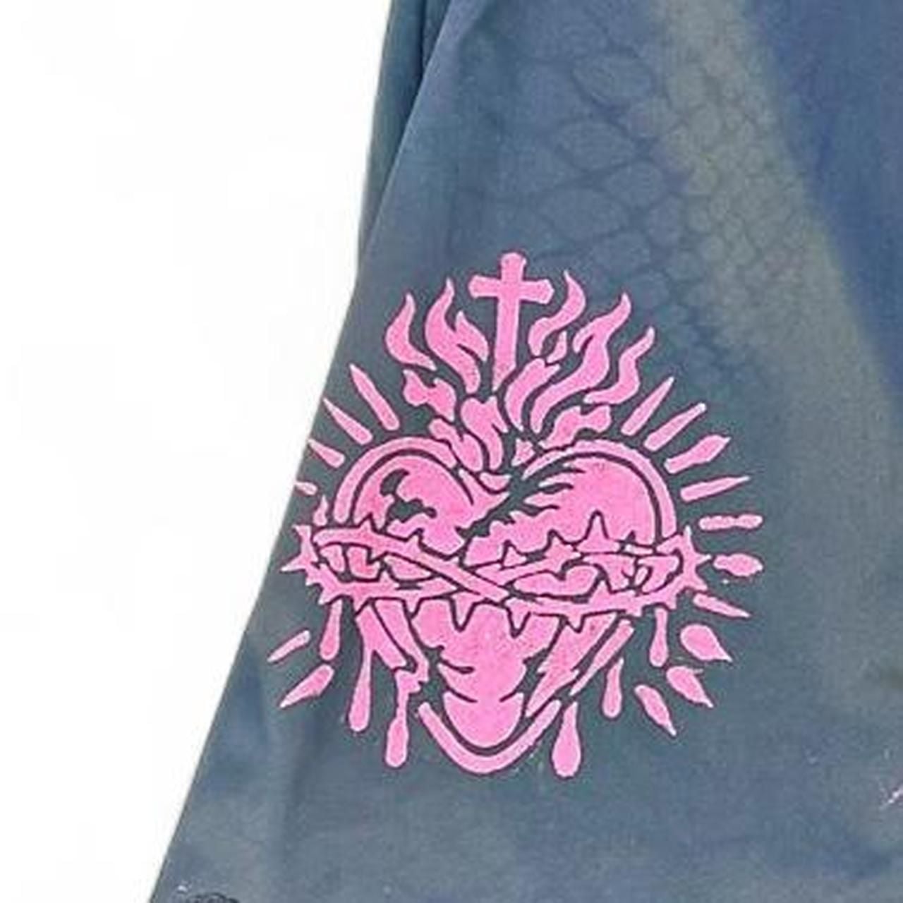 Gunflower Reworked Gothic Slip Skirt S-M Black Pink Sacred Heart Punk 3