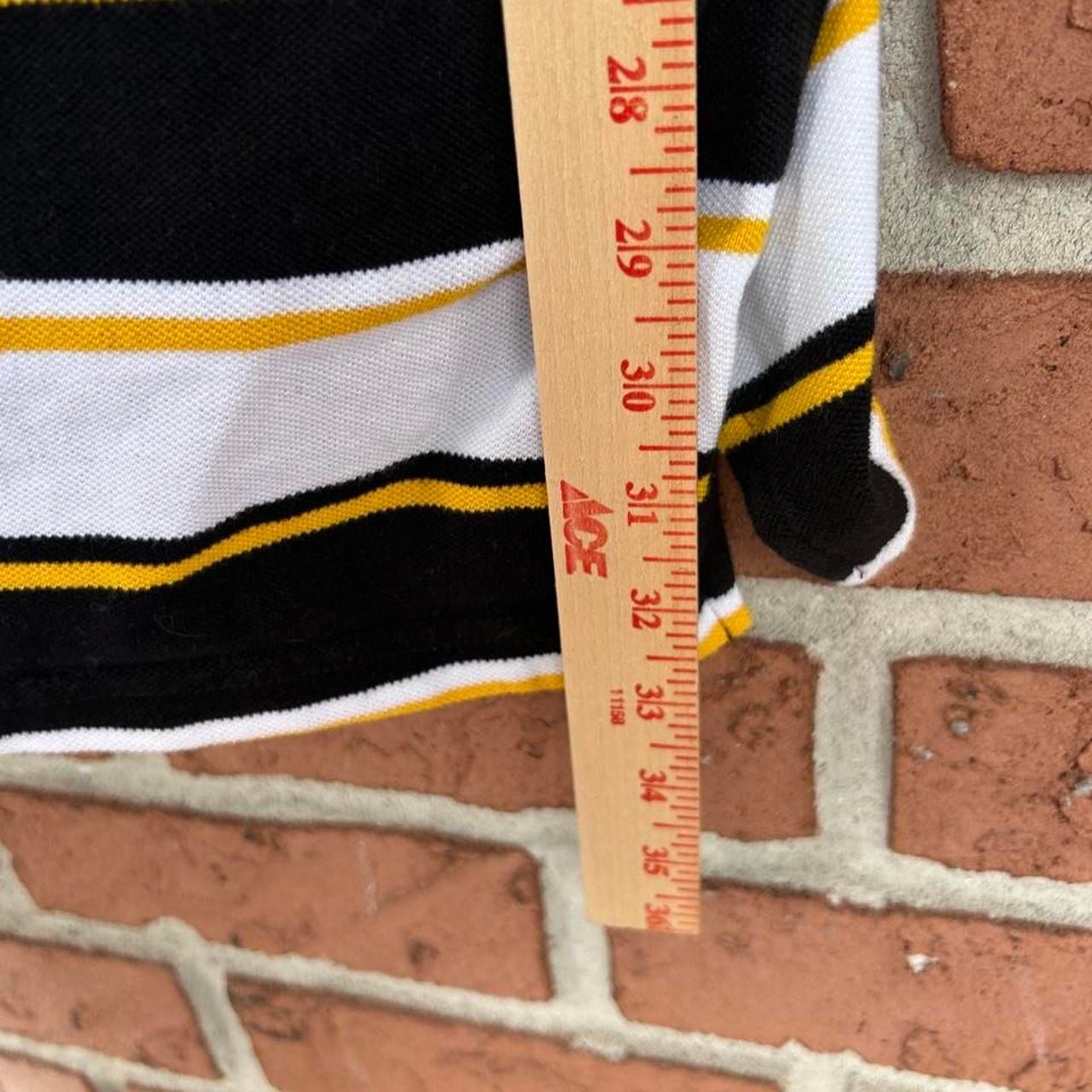 Drew Barrymore Striped Polo Shirt Size XL Black White Yellow Cotton 7
