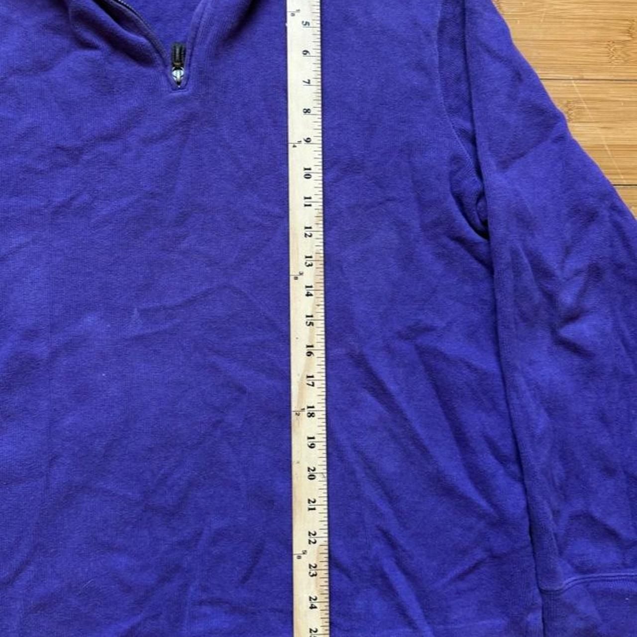 Polo Ralph Lauren Quarter Zip Sweater Size L Purple Cotton 5