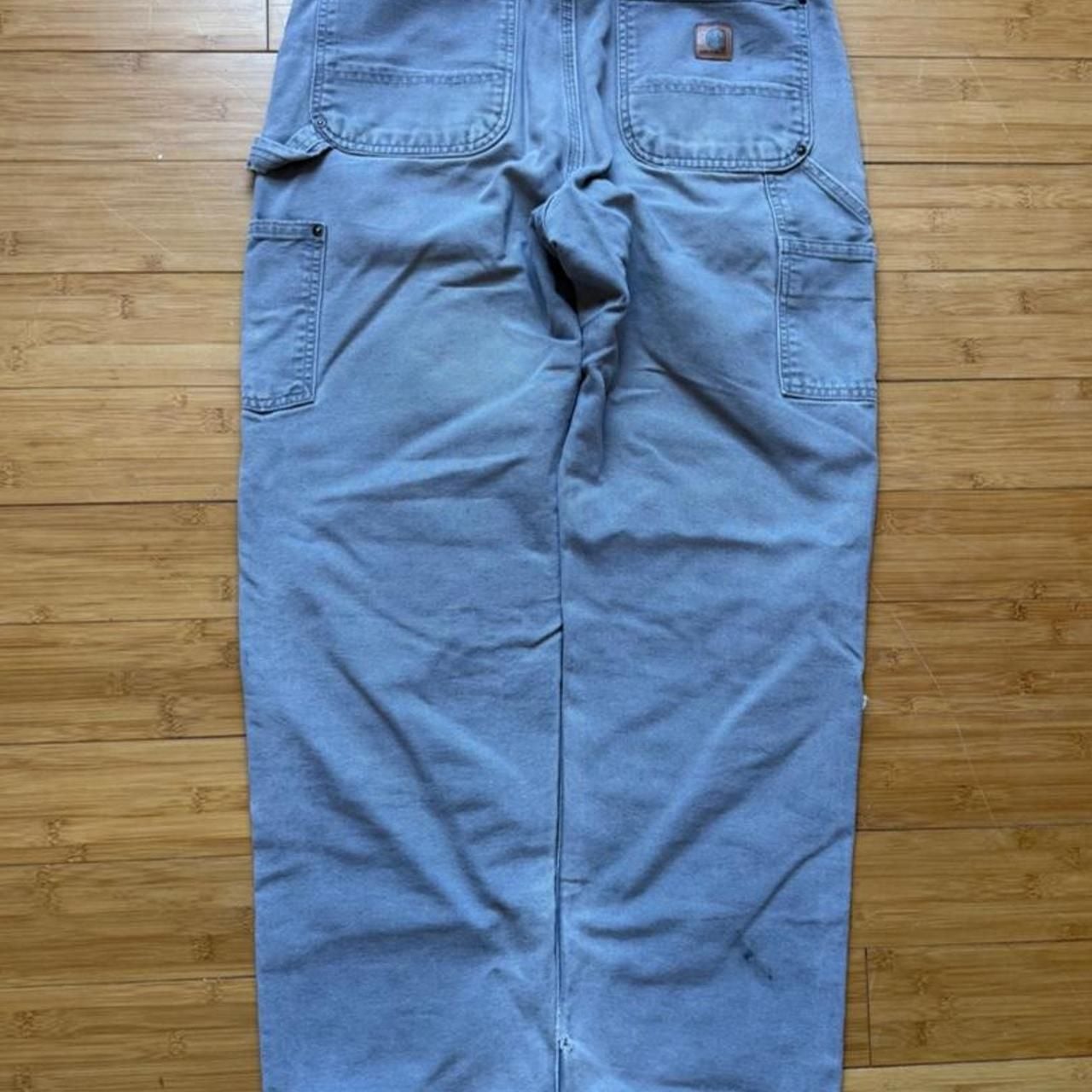 Carhartt B136 GVL Original Dungeree Fit Size 33 X 34 Gray 5