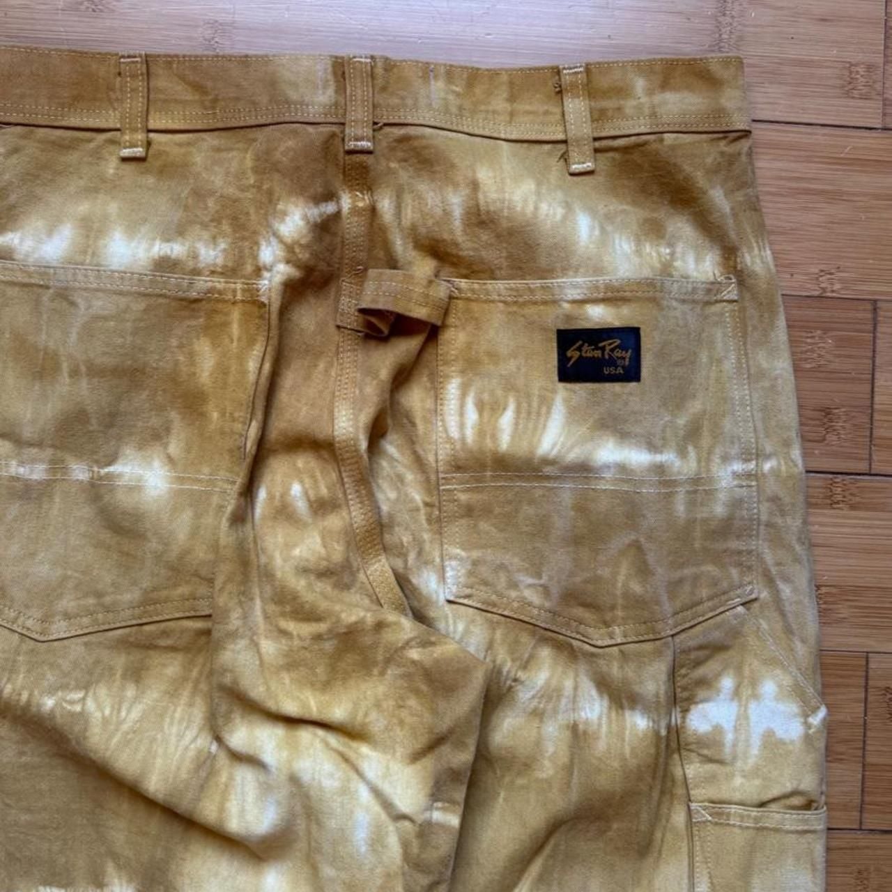 Stan Ray Tie Dye Utility Double Knee Pants Golden Brown 3