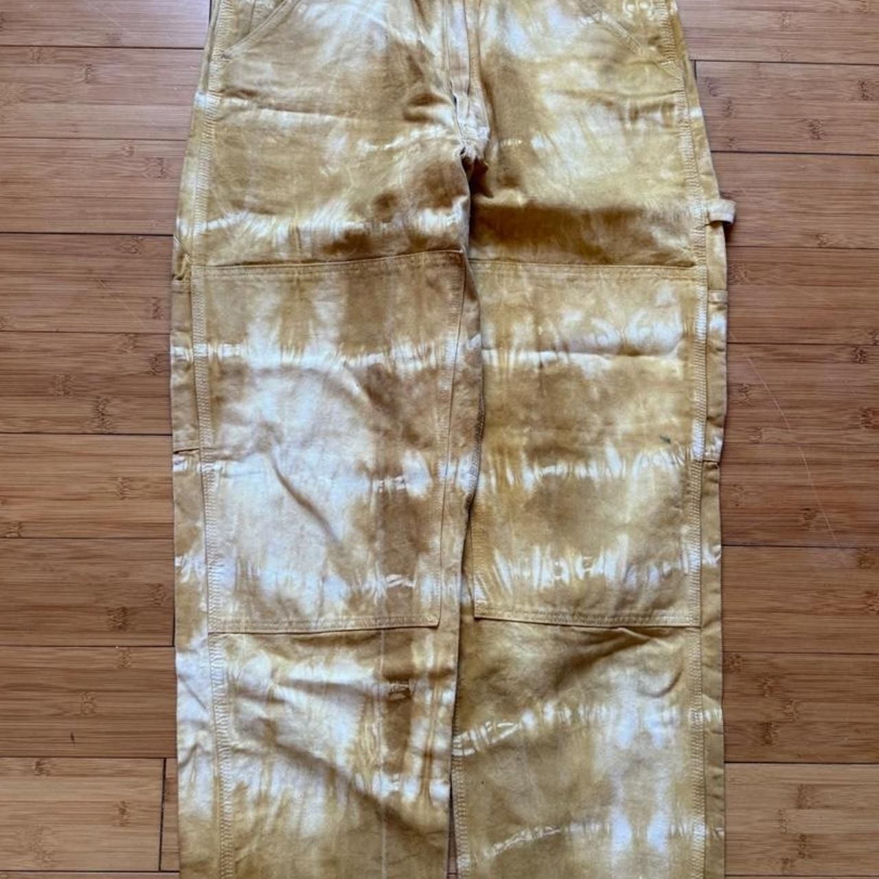 Stan Ray Tie Dye Utility Double Knee Pants Golden Brown 4