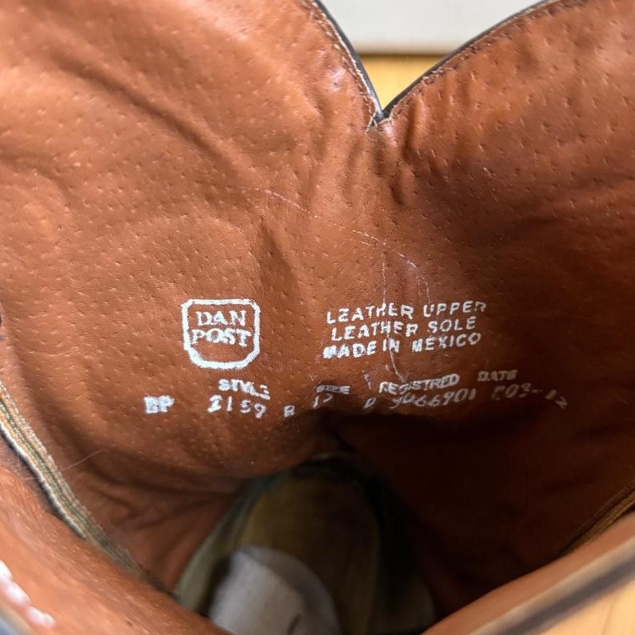 Dan Post Leather Cowboy Boots Brown Western 9