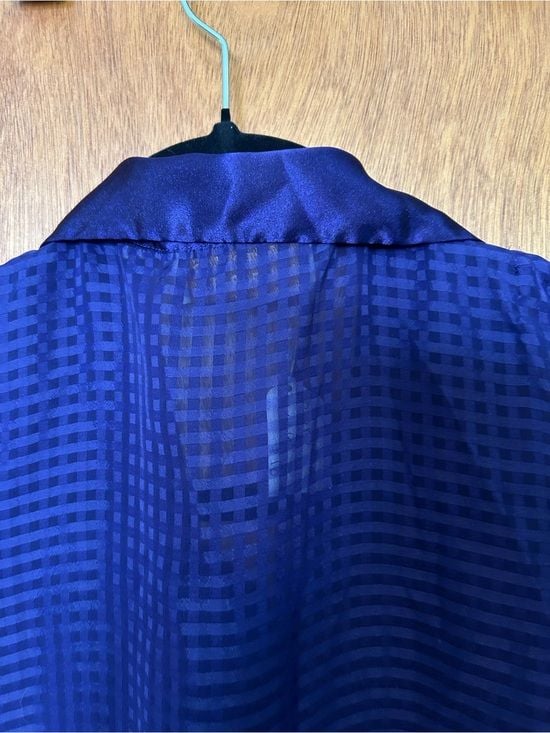 Vintage Gold Label Victorias Secret Deep Purple Semi-sheer Top 7