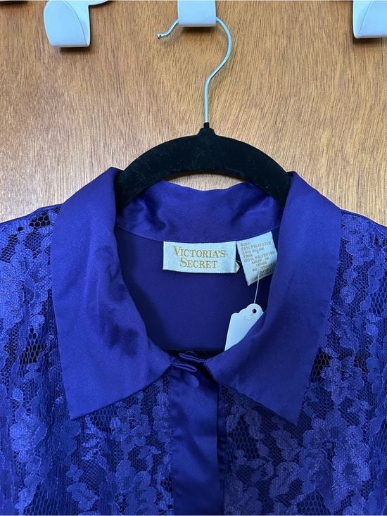 Vintage Victorias Secret Gold Label Lacy and Satin Top 6