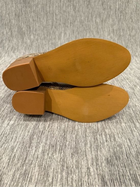 Corkys Taupe Snake-Print Ankle Booties 6