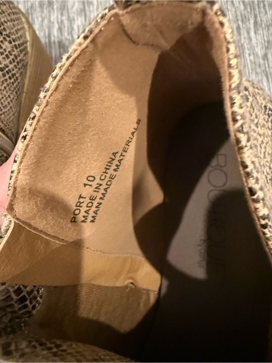 Corkys Taupe Snake-Print Ankle Booties 7