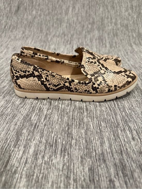 White Mountain Beige and Black Snake-Print Slip-On Loafers 2
