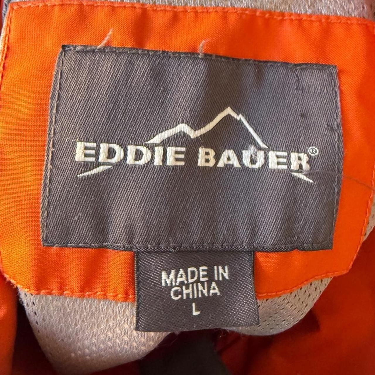 Eddie Bauer Orange Hooded Hiking Jacket Size L 5