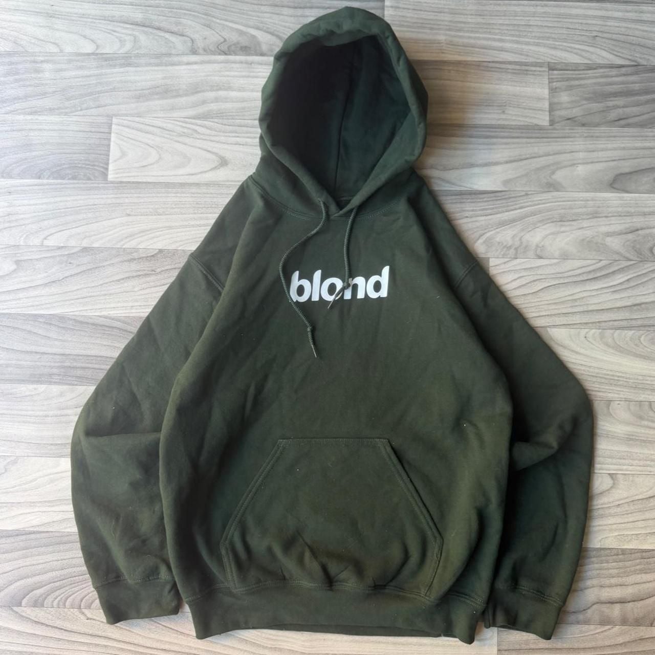Gildan Blond Frank Ocean Hoodie Size S Forest Green Heavy Blend 2