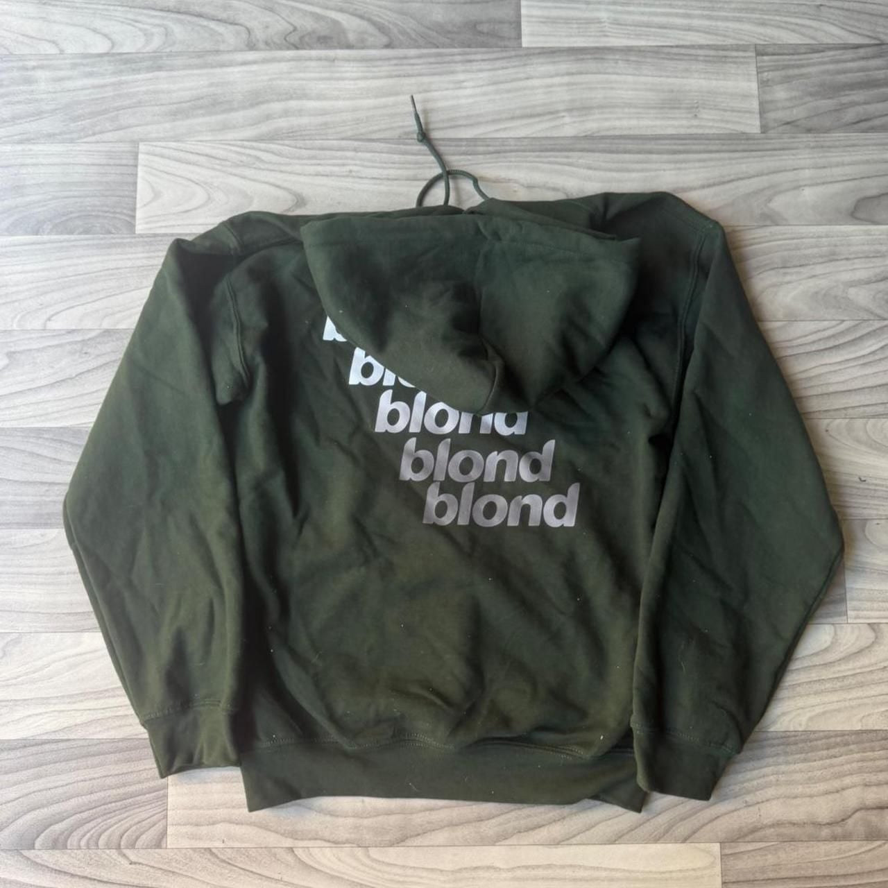 Gildan Blond Frank Ocean Hoodie Size S Forest Green Heavy Blend 4