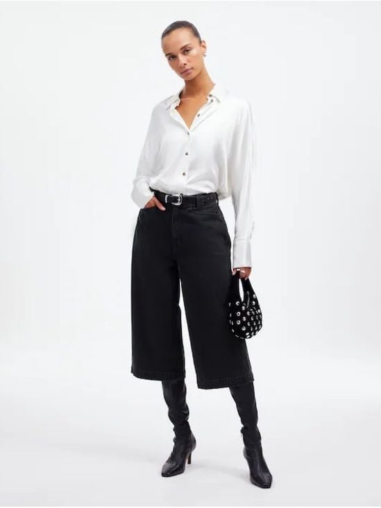 Madewell Black Denim Culottes 2